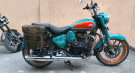 For Royal Enfield Goan Classic 350 Military Pannier Bags Olive Color and Mounting - SPAREZO For Royal Enfield Goan Classic 350 Military Pannier Bags Olive Color and Mounting - SPAREZO